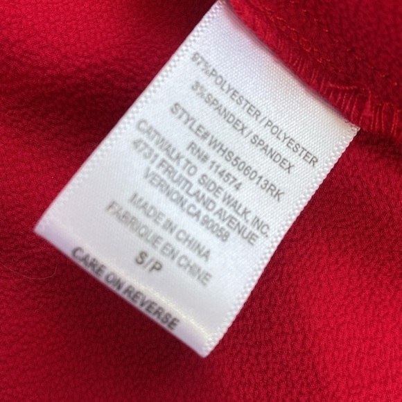 Pleione NWT  cherry red sleeveless blouse, size small. - Picture 4 of 11